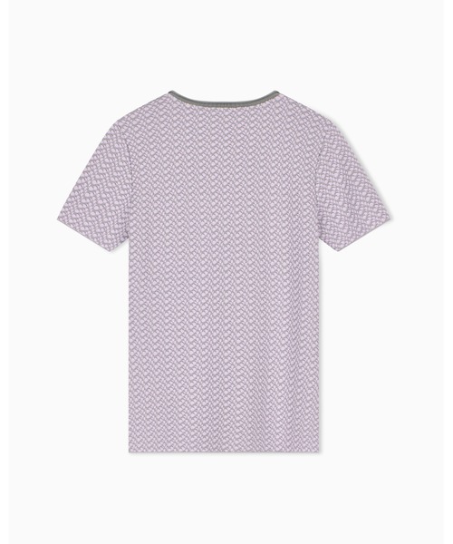 EMPORIO ARMANI(エンポリオアルマーニ)の「【エンポリオ アルマーニ】幾何学模様 クルーネック ジャカード 半袖 ニットトップス(ニット/セーター・レディース・グレー系その他・SMALL/MEDIUM)」の4枚目の写真