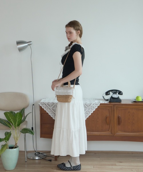 Birthday room(バースデイルーム)の「かごショルダーBAG/Woven Shoulder Bag(ショルダーバッグ・レディース・ベージュ/ブラウン・FREE)」の12枚目の写真