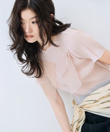 kotohayokozawa | 【kotohayokozawa/コトハヨコザワ】《STUDIOUS別注》《WEB限定》シアーラメショートスリーブトップス(Tシャツ/カットソー)
