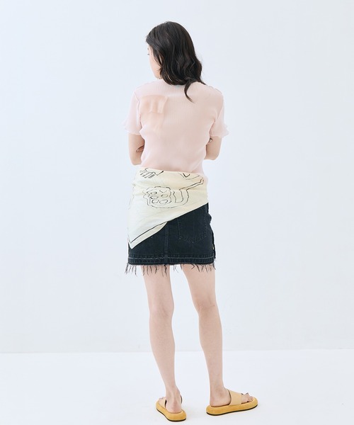 kotohayokozawa(コトハヨコザワ)の「【kotohayokozawa/コトハヨコザワ】《STUDIOUS別注》《WEB限定》シアーラメショートスリーブトップス(Tシャツ/カットソー・レディース・ピンク/ネイビー/ブルー/アイボリー・FREE)」の7枚目の写真