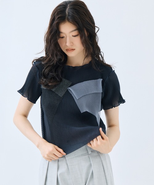 kotohayokozawa(コトハヨコザワ)の「【kotohayokozawa/コトハヨコザワ】《STUDIOUS別注》《WEB限定》シアーラメショートスリーブトップス(Tシャツ/カットソー・レディース・ピンク/ネイビー/ブルー/アイボリー・FREE)」の19枚目の写真