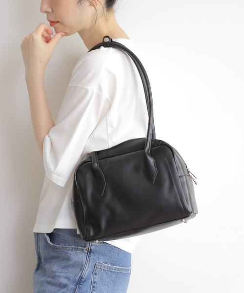 B.C STOCK（ベーセーストック）の「ロングハンドルボストンバッグ（ボストンバッグ・レディース・ブラウン/イエロー/ブラック・FREE）」の12枚目の写真