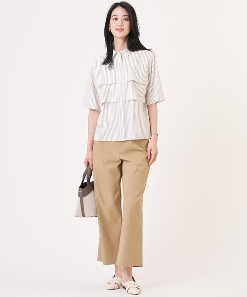 J.PRESS Ladies(J.プレス レディス)の「【WEB限定カラーあり】タスランチノ セミワイド パンツ(その他パンツ・レディース・アイボリー系/グレー系/ベージュ系1・S/XS)」の7枚目の写真