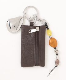 GOLDY（ゴールディ）の「【GOLDY】MIX STONE RECTANGLE POUCH & CHARM ミラー付 7260802（ポーチ）」