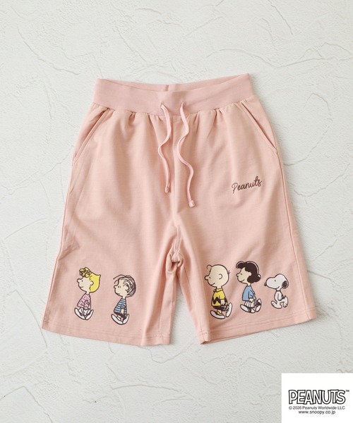 PEANUTS（ピーナッツ）の「PEANUTS WALK柄ミニ裏毛ハーフパンツ（その他パンツ・メンズ・チャコール/ピンクベージュ/オートミール・L/M/LL）」の5枚目の写真