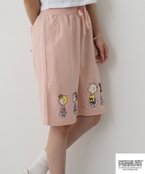 PEANUTS（ピーナッツ）の「PEANUTS WALK柄ミニ裏毛ハーフパンツ（その他パンツ・メンズ・チャコール/ピンクベージュ/オートミール・L/M/LL）」の17枚目の写真