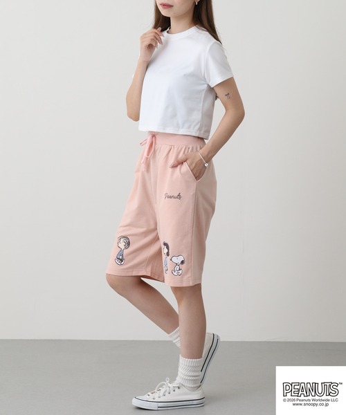 PEANUTS（ピーナッツ）の「PEANUTS WALK柄ミニ裏毛ハーフパンツ（その他パンツ・メンズ・チャコール/ピンクベージュ/オートミール・L/M/LL）」の21枚目の写真
