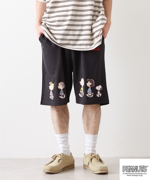 PEANUTS（ピーナッツ）の「PEANUTS WALK柄ミニ裏毛ハーフパンツ（その他パンツ・メンズ・チャコール/ピンクベージュ/オートミール・L/M/LL）」の22枚目の写真