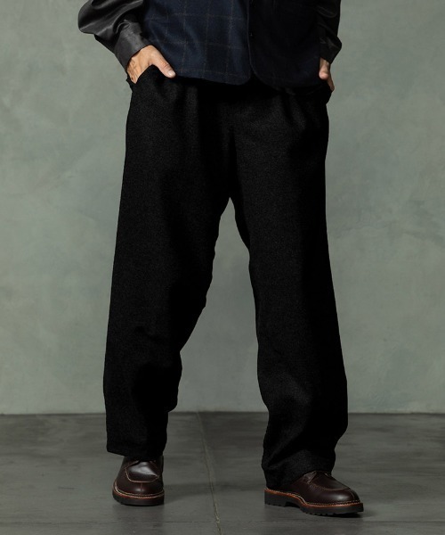 EGO TRIPPING(エゴトリッピング)の「mp15253-WOOLBASTE TROUSERS ウールパンツ(626752)(その他パンツ・メンズ・ブラック/チャコールグレー・29/31/33)」の2枚目の写真
