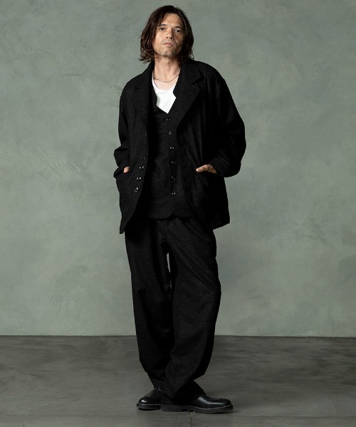 EGO TRIPPING(エゴトリッピング)の「mp15253-WOOLBASTE TROUSERS ウールパンツ(626752)(その他パンツ・メンズ・ブラック/チャコールグレー・29/31/33)」の10枚目の写真