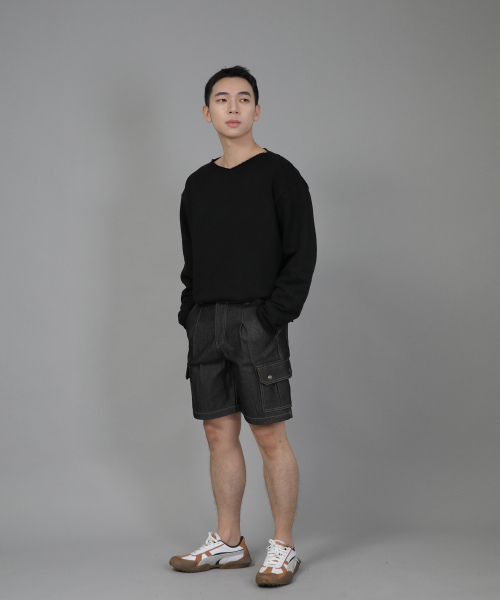 SAINTCREW（セントクルー）の「ヘビーテリーグランジスウェットシャツ HGS-802 ブラック（スウェット・メンズ・その他・LARGE/MEDIUM/X-LARGE）」の9枚目の写真