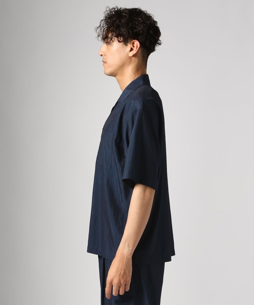BAYFLOW（ベイフロー）の「【接触冷感】クールヘザーブラッシュシャツ[セットアップ可]（シャツ/ブラウス・メンズ・ネイビー/ブラウン系その他・MEDIUM/LARGE）」の16枚目の写真