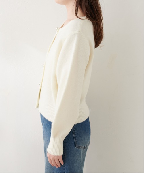 natural couture（ナチュラルクチュール）の「【ZOZO限定】ころりん釦クルーネックカーデ（カーディガン/ボレロ・レディース・ボルドー/ブルー/チャコールグレー/モカ/オレンジ/ネイビー/オフホワイト/ライトベージュ/グレー・FREE）」の14枚目の写真