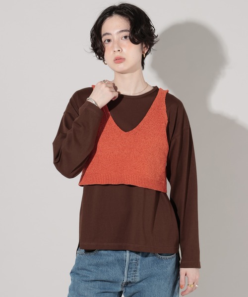 GEORGE'S(ジョージズ)の「UtilityロンT(Tシャツ/カットソー・レディース・レッド/グレー/ホワイト/ブラウン・FREE)」の3枚目の写真