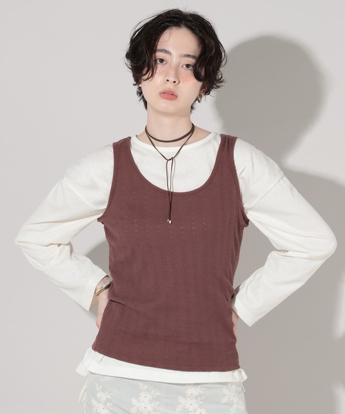 GEORGE'S(ジョージズ)の「UtilityロンT(Tシャツ/カットソー・レディース・レッド/グレー/ホワイト/ブラウン・FREE)」の9枚目の写真