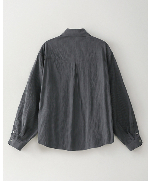 BLUESUNFLOWER（ブルーサンフラワー）の「ソフトシアシャツ[ブラック]（シャツ/ブラウス・メンズ・ブラック・MEDIUM/LARGE）」の2枚目の写真