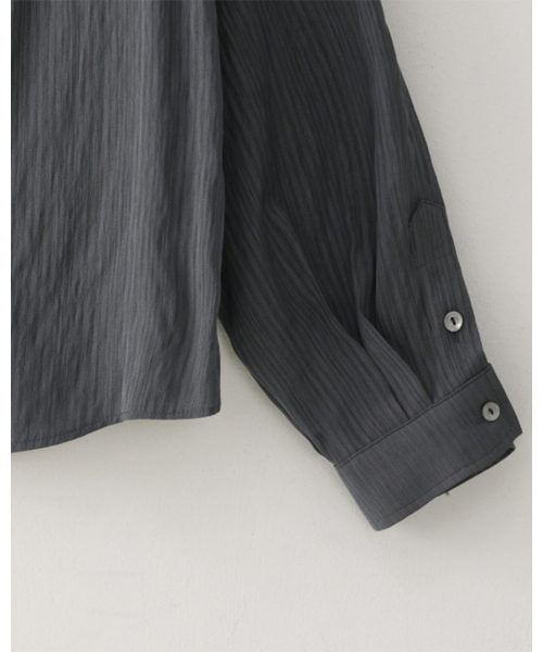 BLUESUNFLOWER（ブルーサンフラワー）の「ソフトシアシャツ[ブラック]（シャツ/ブラウス・メンズ・ブラック・MEDIUM/LARGE）」の4枚目の写真