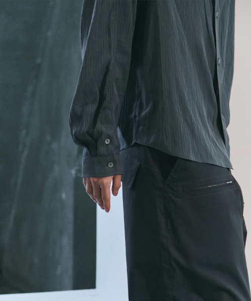 BLUESUNFLOWER（ブルーサンフラワー）の「ソフトシアシャツ[ブラック]（シャツ/ブラウス・メンズ・ブラック・MEDIUM/LARGE）」の11枚目の写真