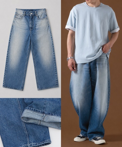 OXA(オグザ)の「デニムパンツ(デニムパンツ・メンズ・ブルー・LARGE/MEDIUM)」の1枚目の写真