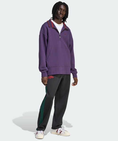 adidas(アディダス)の「90s オルタナティブ スポーツ ハーフジップ グラフィック フリース スウェットシャツ / アディダスオリジナルス adidas Originals(パーカー・メンズ・パープル・X-SMALL/X-LARGE/LARGE/3XL/XX-LARGE/SMALL/MEDIUM)」の3枚目の写真