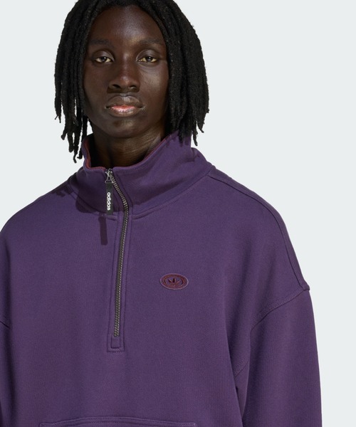 adidas(アディダス)の「90s オルタナティブ スポーツ ハーフジップ グラフィック フリース スウェットシャツ / アディダスオリジナルス adidas Originals(パーカー・メンズ・パープル・X-SMALL/X-LARGE/LARGE/3XL/XX-LARGE/SMALL/MEDIUM)」の5枚目の写真