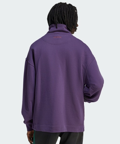 adidas(アディダス)の「90s オルタナティブ スポーツ ハーフジップ グラフィック フリース スウェットシャツ / アディダスオリジナルス adidas Originals(パーカー・メンズ・パープル・X-SMALL/X-LARGE/LARGE/3XL/XX-LARGE/SMALL/MEDIUM)」の2枚目の写真
