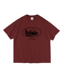 アメリカンビンテージ レディース 半袖Tシャツ (ワイン)