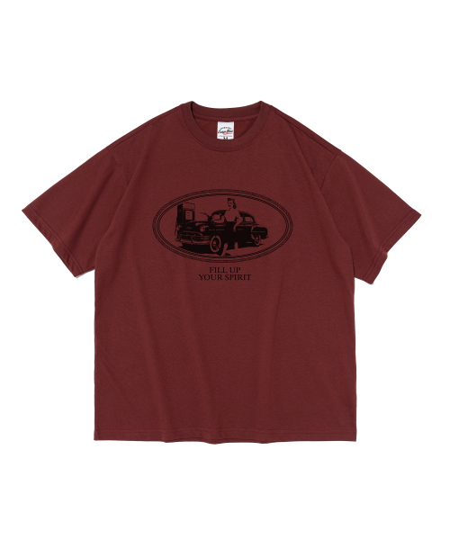 CARGOBROS FOR WOMAN(カーゴブロスフォーウィメン)の「アメリカンビンテージ レディース 半袖Tシャツ (ワイン)(Tシャツ/カットソー・レディース・その他・SMALL/MEDIUM/LARGE/X-LARGE/2XL)」の1枚目の写真