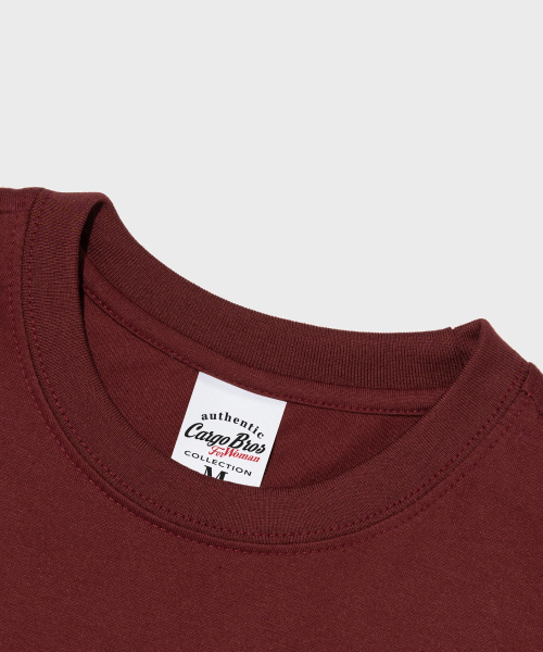 CARGOBROS FOR WOMAN(カーゴブロスフォーウィメン)の「アメリカンビンテージ レディース 半袖Tシャツ (ワイン)(Tシャツ/カットソー・レディース・その他・SMALL/MEDIUM/LARGE/X-LARGE/2XL)」の3枚目の写真