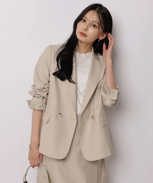 Apuweiser-riche（アプワイザーリッシェ）の「レーストリミングテーラードジャケット（その他アウター・レディース・ベージュ・1/2）」の13枚目の写真