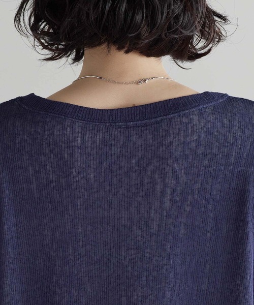 HEART MARKET（ハートマーケット）の「レイヤード透かしニットチュニック（Tシャツ/カットソー・レディース・ナチュラル/マスタード/ブラウン/ネイビー/ブラック・FREE）」の7枚目の写真