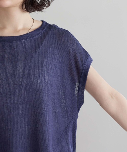 HEART MARKET（ハートマーケット）の「レイヤード透かしニットチュニック（Tシャツ/カットソー・レディース・ナチュラル/マスタード/ブラウン/ネイビー/ブラック・FREE）」の9枚目の写真