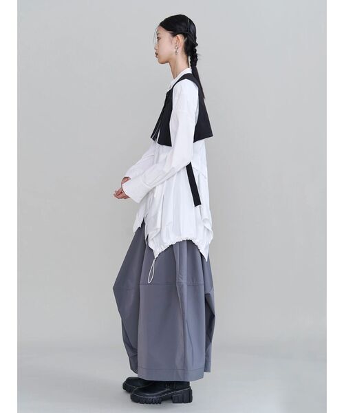 UN3D.(アンスリード)の「ASYMMETRY MIX VEST / アシンメトリーミックスベスト(その他トップス・レディース・グレー/その他1/ブラック・36/38)」の8枚目の写真