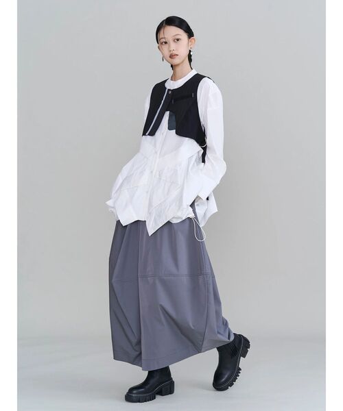 UN3D.(アンスリード)の「ASYMMETRY MIX VEST / アシンメトリーミックスベスト(その他トップス・レディース・グレー/その他1/ブラック・36/38)」の10枚目の写真