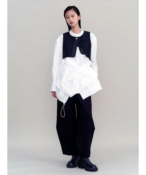 UN3D.(アンスリード)の「ASYMMETRY MIX VEST / アシンメトリーミックスベスト(その他トップス・レディース・グレー/その他1/ブラック・36/38)」の21枚目の写真