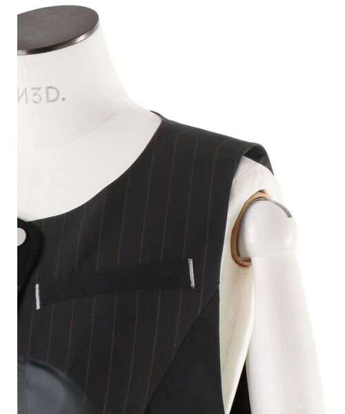 UN3D.(アンスリード)の「ASYMMETRY MIX VEST / アシンメトリーミックスベスト(その他トップス・レディース・グレー/その他1/ブラック・36/38)」の16枚目の写真