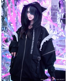 TRAVAS TOKYO（トラバス トウキョウ）の「【TRAVAS TOKYO×NEEDY GIRL OVERDOSE】猫耳ベルトフーディー（パーカー）」