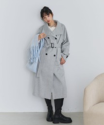 2wayウールダブルロングコート