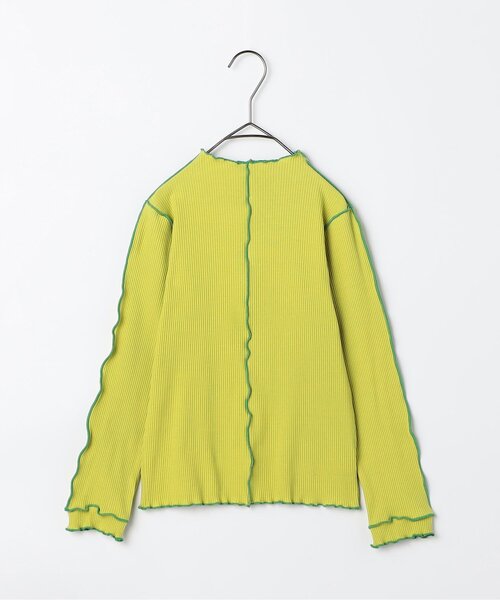 p.premier(ピードットプルミエ)の「イロチ買いしたいメロウリブトップス(Tシャツ/カットソー・キッズ・ブラック/グリーン/サックスブルー/パープル/ピンク/アイボリー/レッド・80/90/130/120/100/110/140)」の4枚目の写真