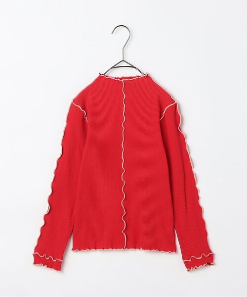 p.premier(ピードットプルミエ)の「イロチ買いしたいメロウリブトップス(Tシャツ/カットソー・キッズ・ブラック/グリーン/サックスブルー/パープル/ピンク/アイボリー/レッド・80/90/130/120/100/110/140)」の15枚目の写真