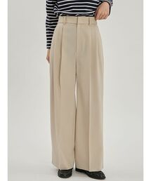 【UVカット】【防シワ】ドライタッチ2タックワイドパンツ