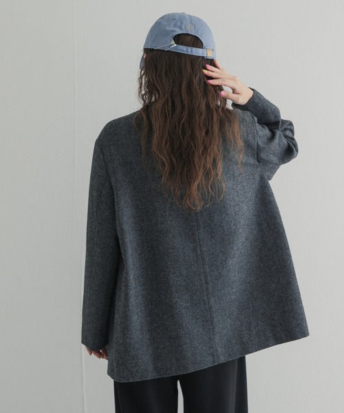 URBAN RESEARCH DOORS(アーバンリサーチドアーズ)の「ツイードノーカラージャケット(ノーカラージャケット・レディース・ブラウン系その他/チャコールグレー・FREE)」の8枚目の写真