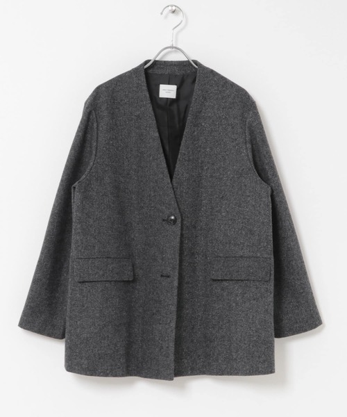 URBAN RESEARCH DOORS(アーバンリサーチドアーズ)の「ツイードノーカラージャケット(ノーカラージャケット・レディース・ブラウン系その他/チャコールグレー・FREE)」の10枚目の写真