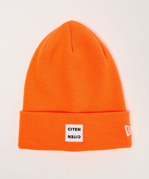 CITEN(シテン)の「<NEWERA×CITEN>カフニット(ニットキャップ/ビーニー・メンズ・ブラック/オレンジ・FREE)」の2枚目の写真