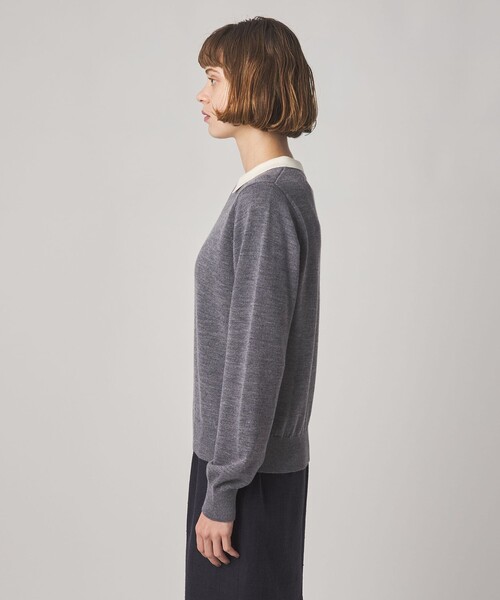 Steven Alan(スティーブンアラン)の「<Steven Alan>ウール ミックス ポロカラー ニット(ニット/セーター・レディース・ベージュ/グレー系・FREE)」の5枚目の写真