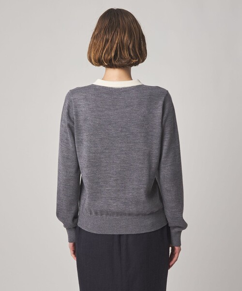 Steven Alan(スティーブンアラン)の「<Steven Alan>ウール ミックス ポロカラー ニット(ニット/セーター・レディース・ベージュ/グレー系・FREE)」の6枚目の写真