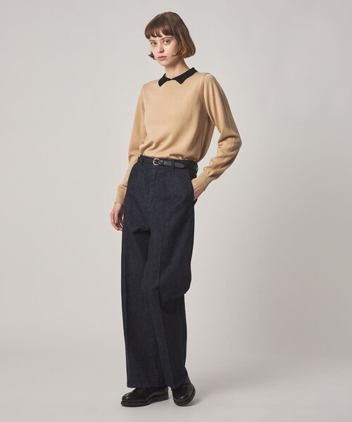 Steven Alan(スティーブンアラン)の「<Steven Alan>ウール ミックス ポロカラー ニット(ニット/セーター・レディース・ベージュ/グレー系・FREE)」の12枚目の写真
