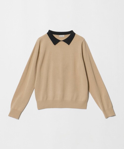 Steven Alan(スティーブンアラン)の「<Steven Alan>ウール ミックス ポロカラー ニット(ニット/セーター・レディース・ベージュ/グレー系・FREE)」の13枚目の写真