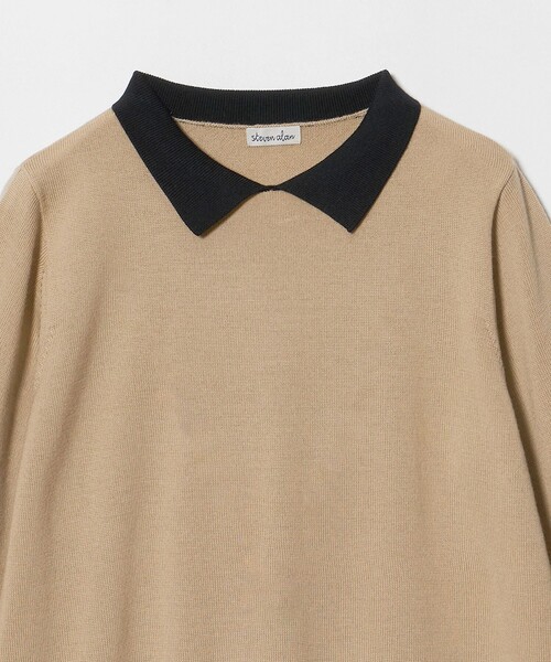 Steven Alan(スティーブンアラン)の「<Steven Alan>ウール ミックス ポロカラー ニット(ニット/セーター・レディース・ベージュ/グレー系・FREE)」の15枚目の写真