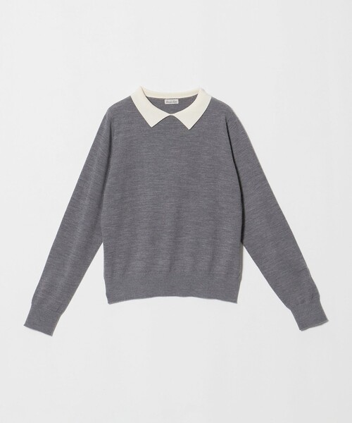 Steven Alan(スティーブンアラン)の「<Steven Alan>ウール ミックス ポロカラー ニット(ニット/セーター・レディース・ベージュ/グレー系・FREE)」の18枚目の写真